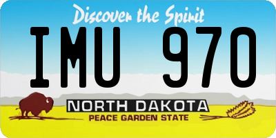 ND license plate IMU970