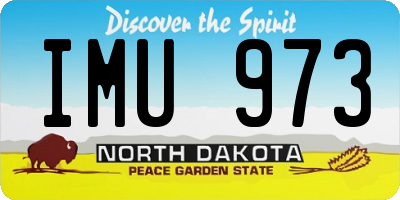 ND license plate IMU973