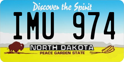 ND license plate IMU974
