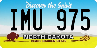 ND license plate IMU975