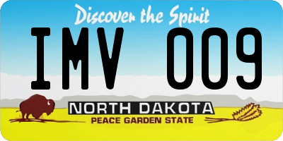 ND license plate IMV009