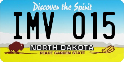 ND license plate IMV015
