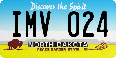 ND license plate IMV024