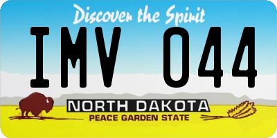ND license plate IMV044