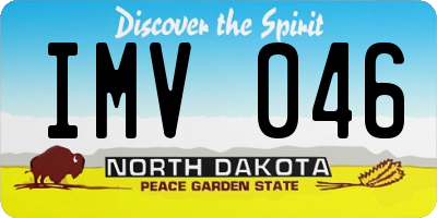 ND license plate IMV046