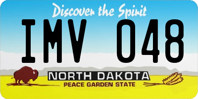 ND license plate IMV048