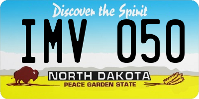 ND license plate IMV050