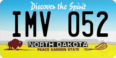 ND license plate IMV052