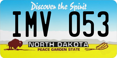 ND license plate IMV053