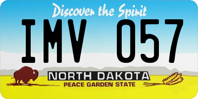 ND license plate IMV057