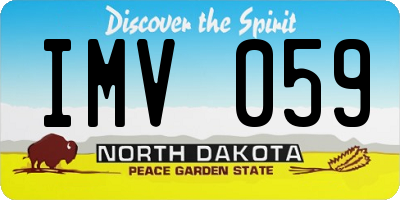 ND license plate IMV059