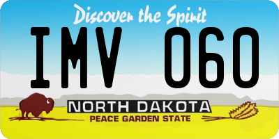ND license plate IMV060
