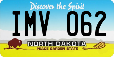 ND license plate IMV062