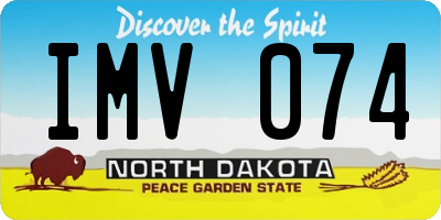 ND license plate IMV074