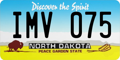ND license plate IMV075