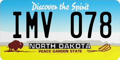 ND license plate IMV078