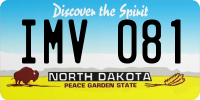 ND license plate IMV081
