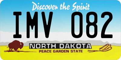 ND license plate IMV082