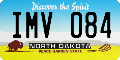 ND license plate IMV084