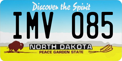 ND license plate IMV085