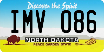 ND license plate IMV086