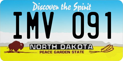 ND license plate IMV091