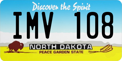 ND license plate IMV108