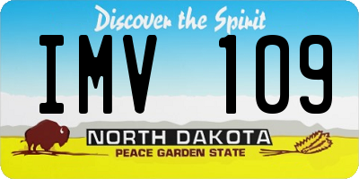 ND license plate IMV109