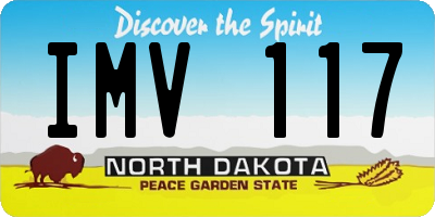 ND license plate IMV117