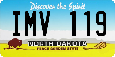ND license plate IMV119