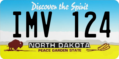 ND license plate IMV124