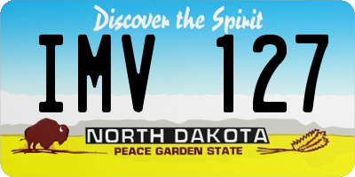 ND license plate IMV127