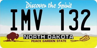 ND license plate IMV132