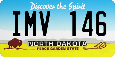 ND license plate IMV146