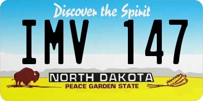 ND license plate IMV147