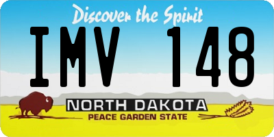 ND license plate IMV148