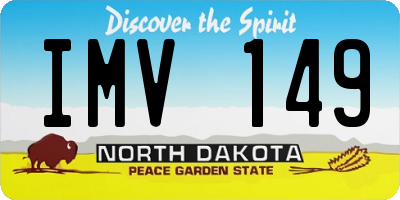 ND license plate IMV149