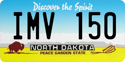 ND license plate IMV150