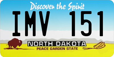 ND license plate IMV151