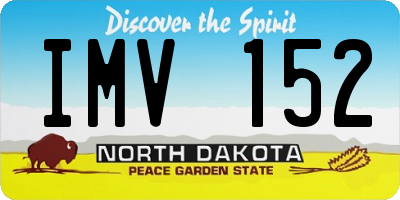 ND license plate IMV152