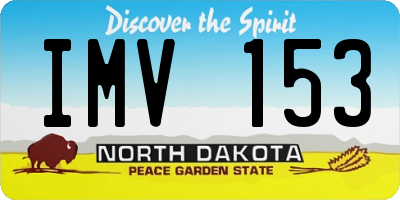 ND license plate IMV153