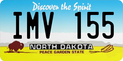 ND license plate IMV155