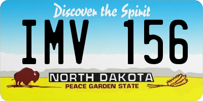 ND license plate IMV156