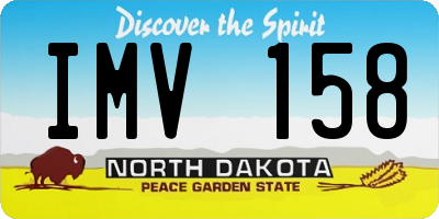 ND license plate IMV158