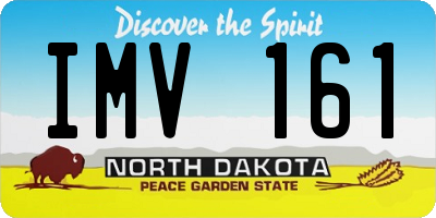 ND license plate IMV161