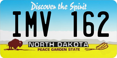 ND license plate IMV162