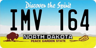 ND license plate IMV164