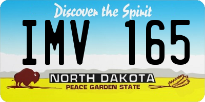 ND license plate IMV165