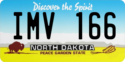 ND license plate IMV166