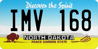 ND license plate IMV168